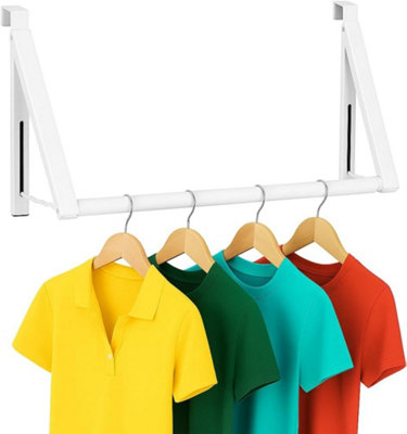 Foldable storage door rack for hanging towels, coats and clothes on the ...