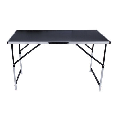 Foldable Table Adjustable Height Heavy Duty Folding Camping Catering Picnic Trestle Bbq Party Table