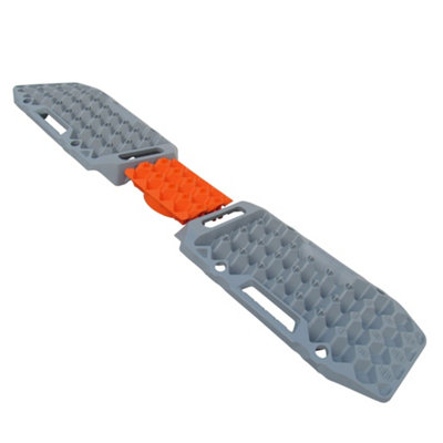 Foldable Traction Recovery Tracks (Tyre 4x4 Mud Emergancy Sand Snow Grey)