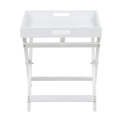 Foldable Wooden Butler Serving Tray with Handles, Portable and ...