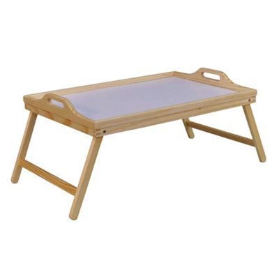 Folding Adjustable Wooden Bed Tray - Easy to Clean - Angle Adjusting Lap Tray