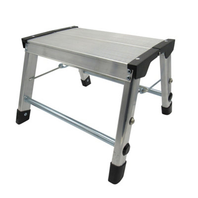 Folding Aluminium Step Stool (Heavy Duty Foldable Single Collapsible Portable Platform Kitchen) Price Comparisons | Compare The Build