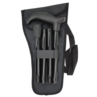 Folding Aluminium Walking Stick - Fixed Height (Short) - with Carrycase Price Comparisons | Compare The Build