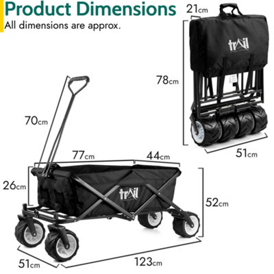 Kinetic Sand YSSOA Collapsible Beach Cart, Heavy Duty Garden Wagon