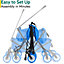 Folding Beach Trolley Camping Cart All Terrain Wheels Festival Garden 60kg Trail - Blue