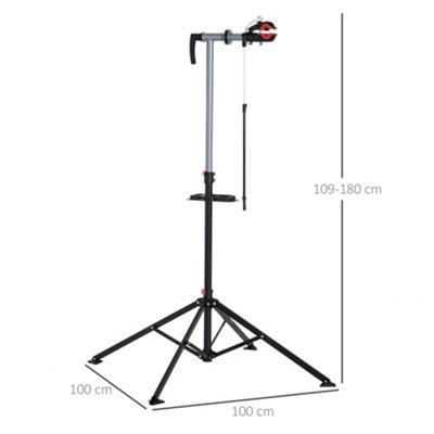 Folding Bike Cycle Bicycle Maintenance Repair Stand Display Rack Tool Adjustable - 3