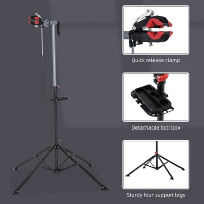 Folding Bike Cycle Bicycle Maintenance Repair Stand Display Rack Tool Adjustable - 4