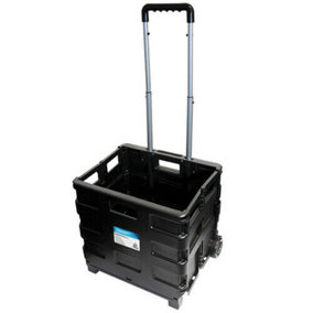 Folding Box Trolley Max 25kg 380mm x 310mm x 330mm Shopping Storage Crate