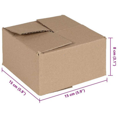 Folding Box with Storage 50 pcs Brown 15 x 15 x 8 cm Cardboard
