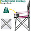 Folding Camping Chair Deluxe Padded High Back Portable Garden Fishing Trail - Pink
