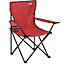 Folding Camping Chair Lightweight Portable With Cup Holder Fishing Outdoor Red Trail