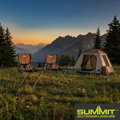 thumbnail image 2 of VFM E-Store Folding Camping Chairs With Cup Holder – Pack Of 2 – Green – 51cm X 81cm 2 of 5