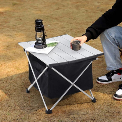 Folding Camping Table Portable Aluminium Desktop Outdoor Picnic with Bag Table Small 39x33x31cm