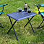 Folding Camping Table Small Lightweight Portable Outdoor Picnic Aluminium Legs Blue