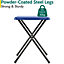 Folding Camping Table Small Lightweight Portable Outdoor Picnic Aluminium Legs Blue