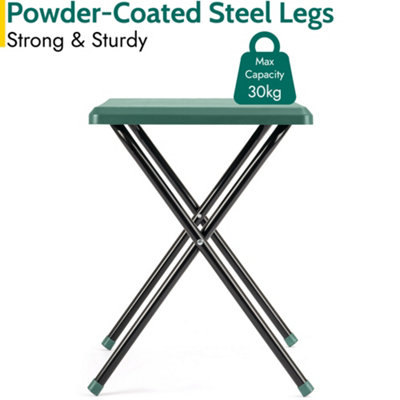 Folding Camping Table Small Lightweight Portable Outdoor Picnic Aluminium Legs Green - 3