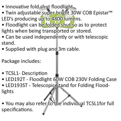 Floodlight tripod online stand