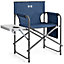 Folding Directors Chair With Side Table - Blue