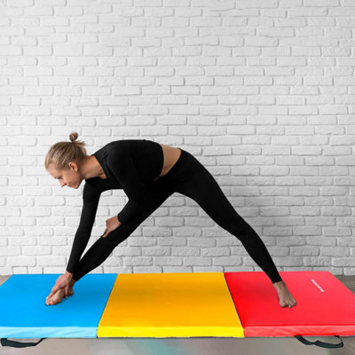 Folding Exercise Mat w/ Carry Handles, BalanceFrom 2 Inch Thick Tri-Fold