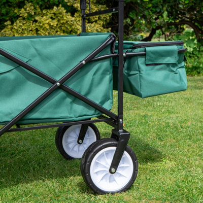 Folding Festival Camping Storage Trolley with Canopy & Waterproof Cover ...