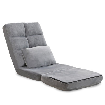 Folding Floor Sofa Chair 14 Angles Adjustable Chair Bed Lazy Floor
