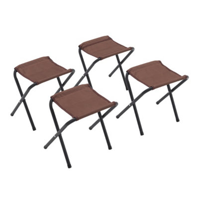 Folding Garden Picnic Table Set Rectange Camping Table with 4 Stools Set