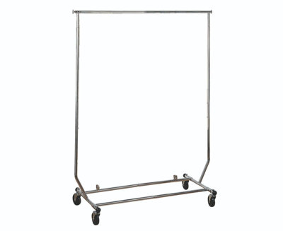 Folding Garment Rack with Wheels & Cover - Portable Foldable Height ...