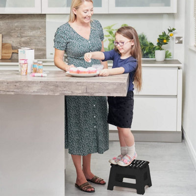 Folding Handy Step Stool For Home Kitchen Bathroom Office 130Kg Flat Storage Multi Use Portable Footstool