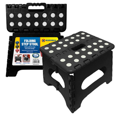 Folding Handy Step Stool - For Home, Kitchen, Bathroom, Office Flat Storage Multi Use Portable Footstool, Holds Upto 120kg