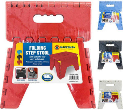 Folding Handy Step Stool Strong 150kg Handle Storage Collapsible Multi Use Toilet Bathroom Stepping Foldable Portable Footstool