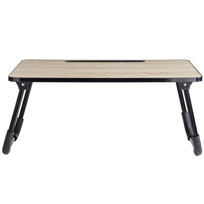 Folding Laptop Bed Table With Anti-Slip Legs, Lap Standing Desk for Working