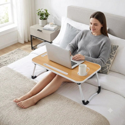 Folding Laptop Table Desk Stand Tray