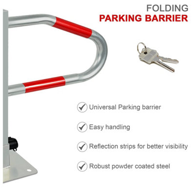 Folding Locking Parking Bollard Driveway Security Barrier