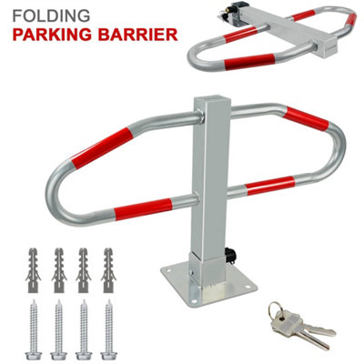 Folding Locking Parking Bollard Driveway Security Barrier