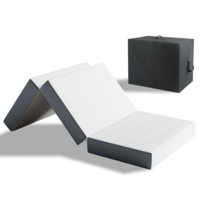 Folding Mattress with Storage Bag 10CM Gel Memory Foam Tri-fold for Travel or Guest Bed 75x190cm
