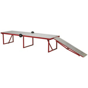 Folding Motorcycle Workbench - 360kg Capacity - 460m Height - Portable Pit Table