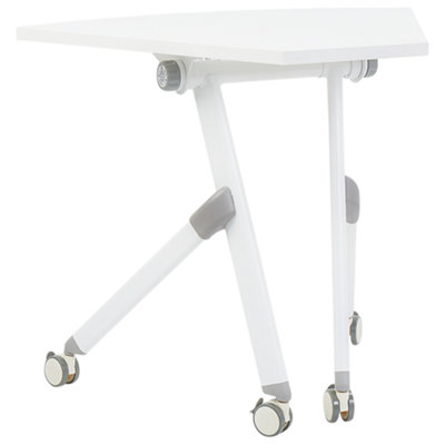 Folding Office Desk with Casters 90 x 64 cm White BENDI