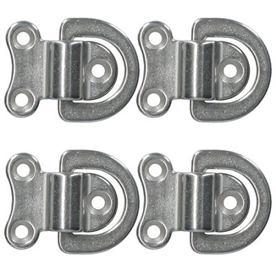 Folding Pad Eye Ring Tie Down Anchor Marine Grade 316 Stainless Steel 4 PACK