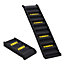 Folding Portable Dog Pet Stairs Ramp Black Weight capacity up to 75kg