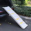 Folding Portable Dog Pet Stairs Ramp White Weight capacity up to 75kg