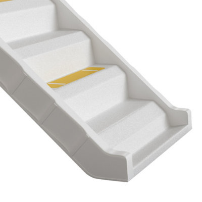 Folding Portable Dog Pet Stairs Ramp White Weight capacity up to 75kg