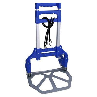 Folding Sack Truck Hand Trolley Aluminium Telescopic Carry Cart 70Kg Capacity