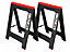 Folding Saw Horse Trestle Twin Pack Pair Trestle Stand Sawhorse 350kg Work Bench