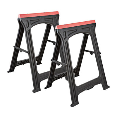 Folding Sawhorse (Twin Pack) - Black