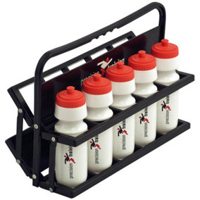 FOLDING Sports Water Bottle Carrier Holder - HOLDS 10 BOTTLES - Football Team