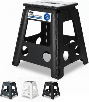 Folding Step Stool 15 Inch Lightweight Heavy Duty Strong Plastic Stool ...