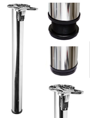 Folding Table Leg 710 mm Diameter 50 mm - Colour Chrome - Pack of 4