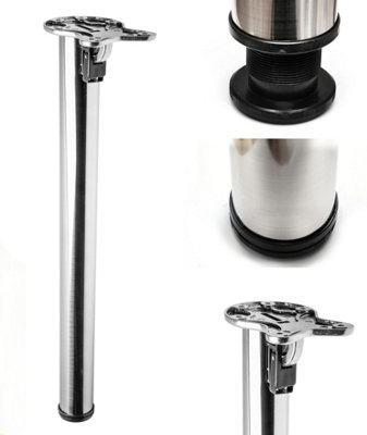 Folding Table Leg 710 mm Diameter 50 mm - Colour Inox - Pack of 4