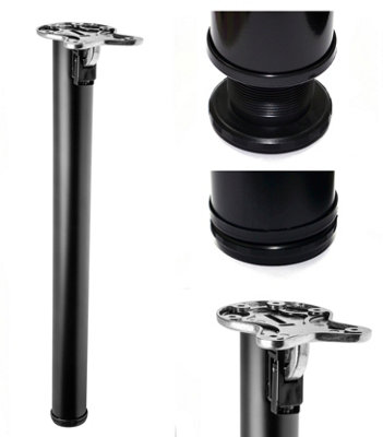 Folding Table Leg 870 mm Diameter 50 mm Colour Black Pack of 1