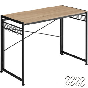 Folding Table Paterson - 102x51x77cm computer desk - industrial wood light, oak Sonoma